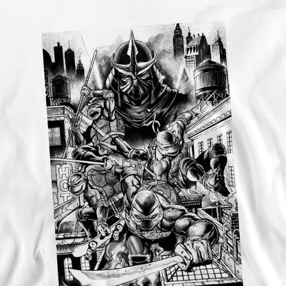 White - Pack Shot - Teenage Mutant Ninja Turtles Unisex Adult Take Down Shredder Sweatshirt