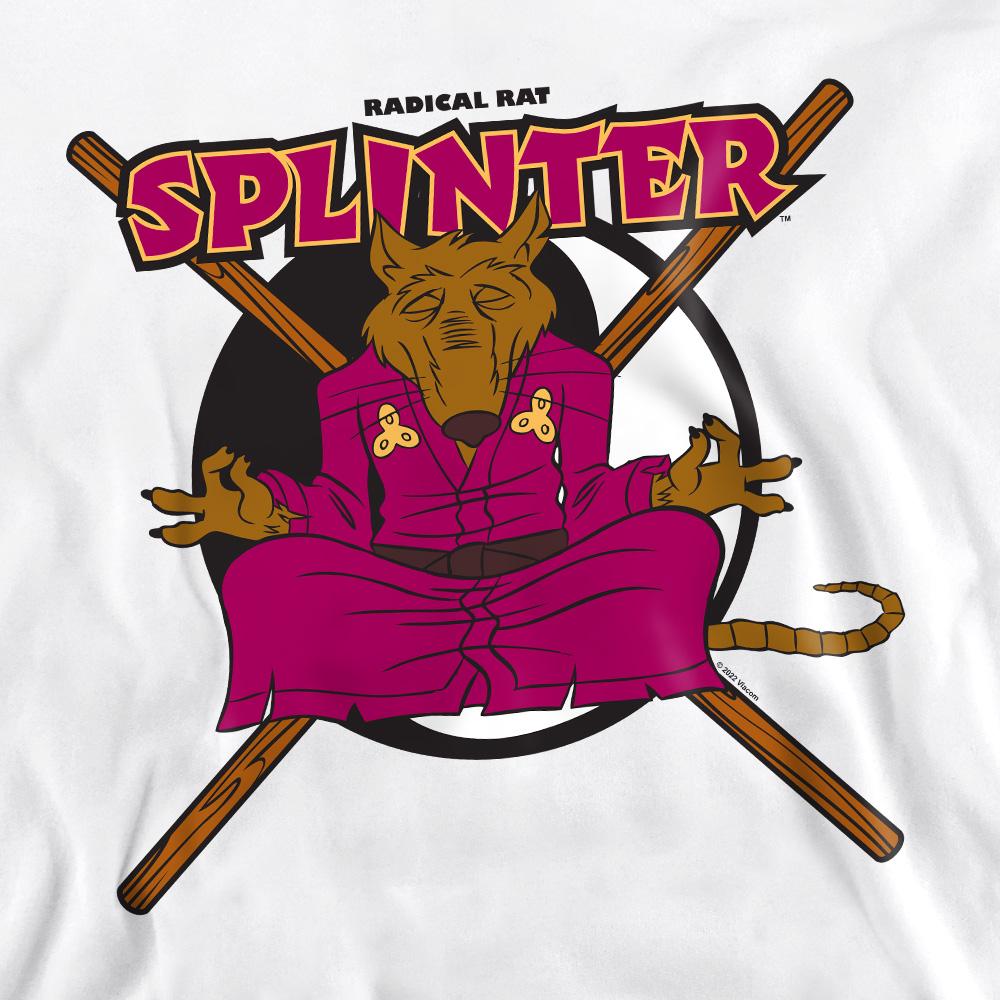 White - Pack Shot - Teenage Mutant Ninja Turtles Unisex Adult Radical Rat Splinter Sweatshirt
