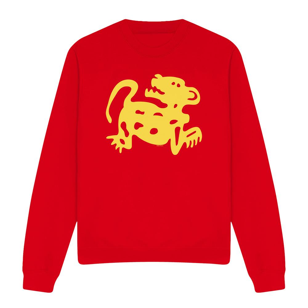 Red - Front - Legends of the Hidden Temple Unisex Adult Red Jaguars Sweatshirt