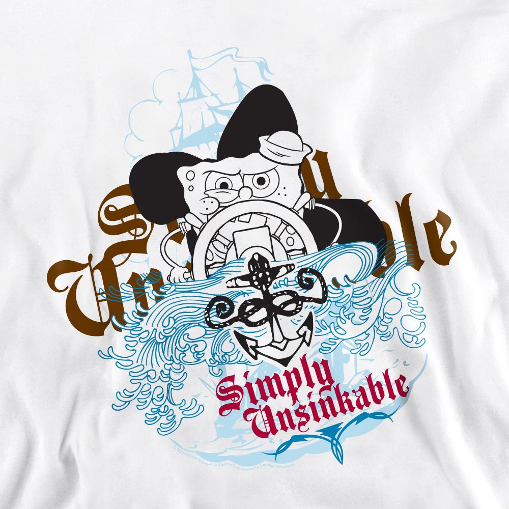 White - Pack Shot - SpongeBob SquarePants Unisex Adult Simply Unsinkable Sweatshirt