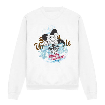 White - Front - SpongeBob SquarePants Unisex Adult Simply Unsinkable Sweatshirt