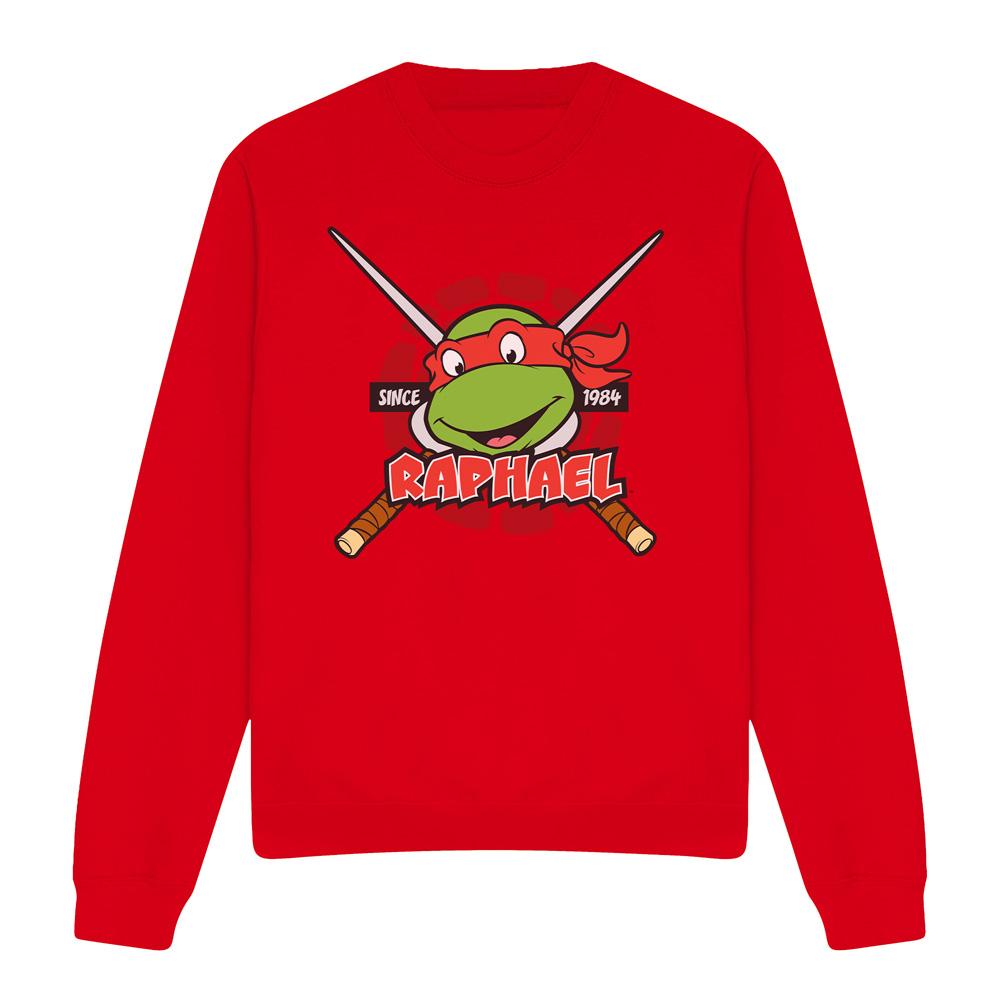 Red - Front - Teenage Mutant Ninja Turtles Unisex Adult Since 1984 Raphael Sweatshirt