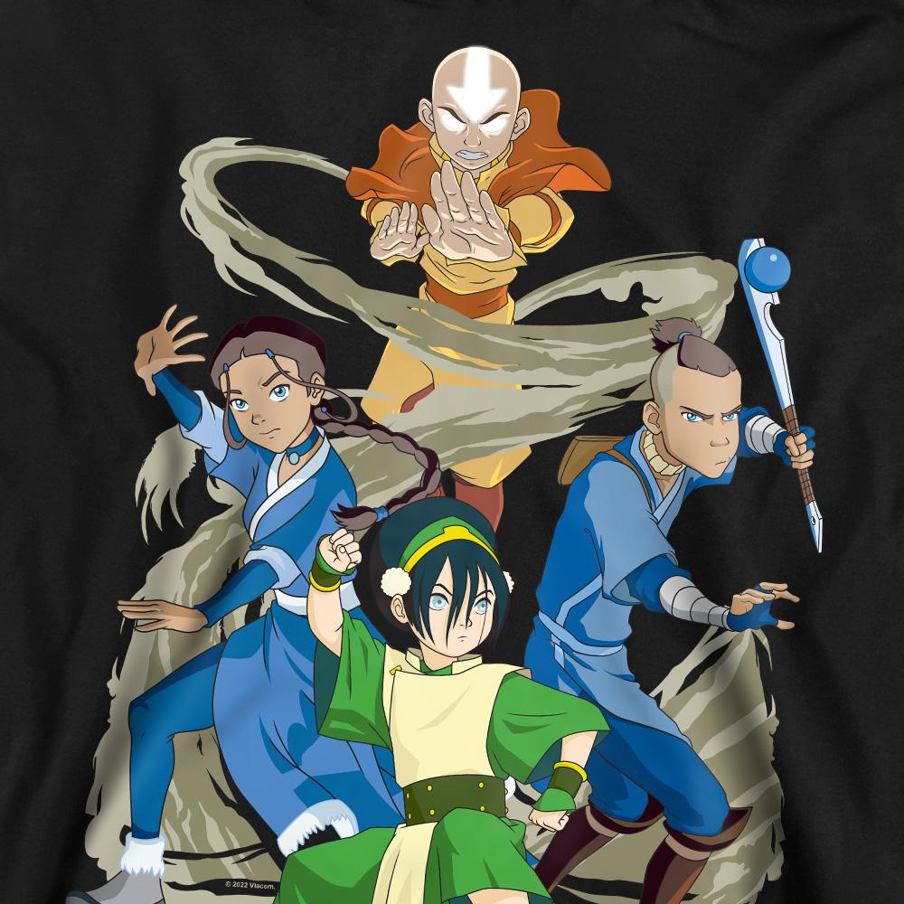 Black - Side - Avatar: The Last Airbender Unisex Adult Team Avatar Elements Sweatshirt