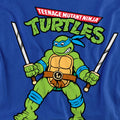 Royal Blue - Side - Teenage Mutant Ninja Turtles Unisex Adult Leonardo Retro Sweatshirt
