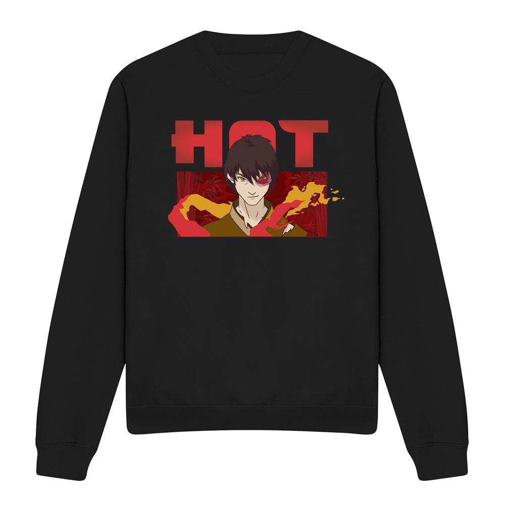 Black - Front - Avatar: The Last Airbender Unisex Adult Hot Zuko Sweatshirt