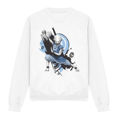 White - Front - Avatar: The Last Airbender Unisex Adult Energybending Aang Sweatshirt