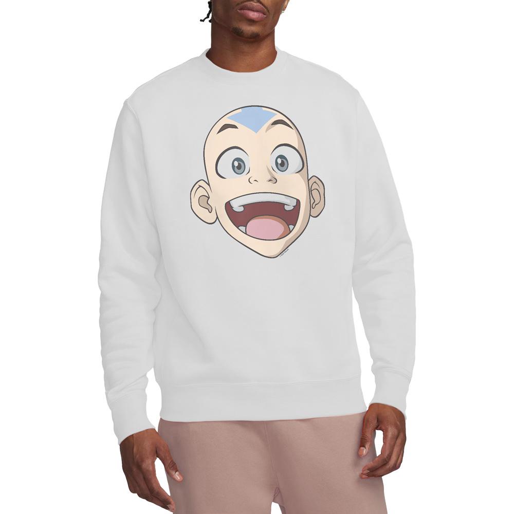 White - Lifestyle - Avatar: The Last Airbender Unisex Adult Aang Big Face Sweatshirt