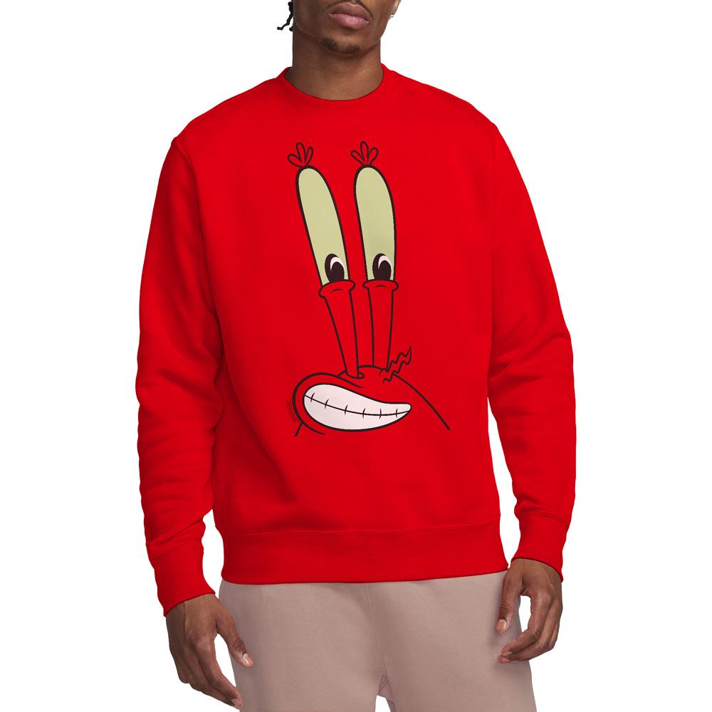 Red - Lifestyle - SpongeBob SquarePants Unisex Adult Smile Mr Krabs Face Sweatshirt