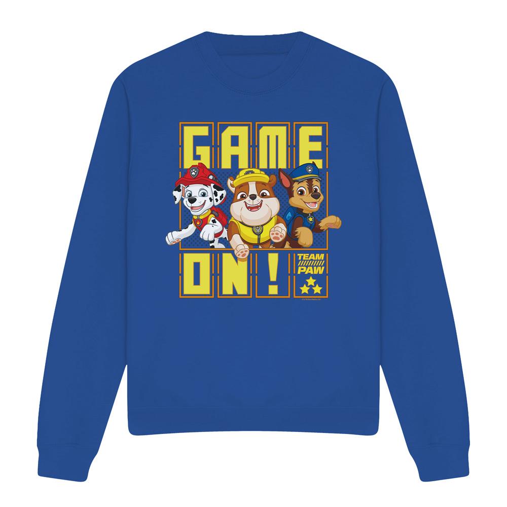 Royal Blue - Front - Paw Patrol Unisex Adult Game On Team Paw Sweatshirt