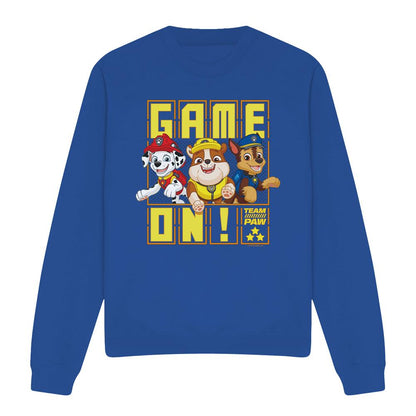 Royal Blue - Front - Paw Patrol Unisex Adult Game On Team Paw Sweatshirt