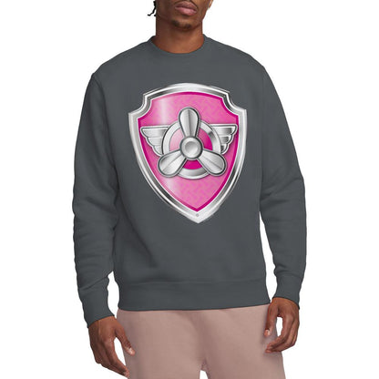 Charcoal - Lifestyle - Paw Patrol Unisex Adult Skye Badge Sweatshirt