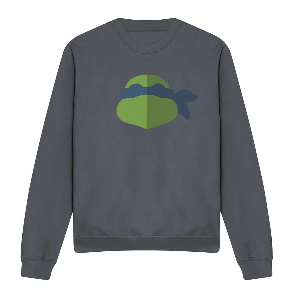 Black - Front - Teenage Mutant Ninja Turtles Unisex Adult Leonardo Face Sweatshirt