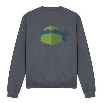 Charcoal - Front - Teenage Mutant Ninja Turtles Unisex Adult Leonardo Face Sweatshirt