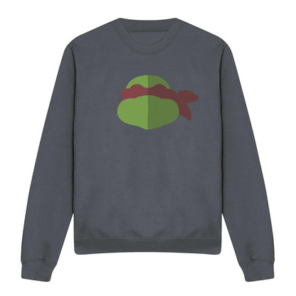 Black - Front - Teenage Mutant Ninja Turtles Unisex Adult Raphael Face Sweatshirt