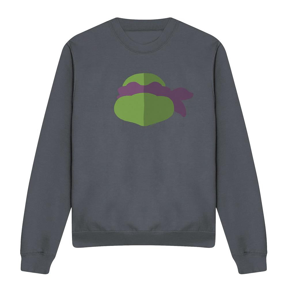 Black - Front - Teenage Mutant Ninja Turtles Unisex Adult Donatello Face Sweatshirt