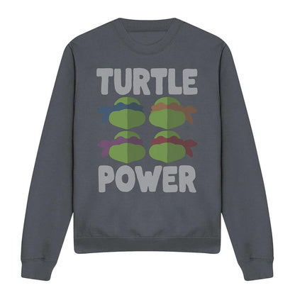 Black - Front - Teenage Mutant Ninja Turtles Unisex Adult Turtle Power Faces Sweatshirt