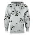 Heather Grey - Front - Disney Womens-Ladies Mickey & Minnie Mouse All-Over Print Hoodie