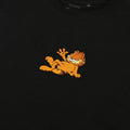 Black - Side - Garfield Mens Embroidered T-Shirt