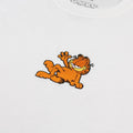 White - Side - Garfield Mens Embroidered T-Shirt