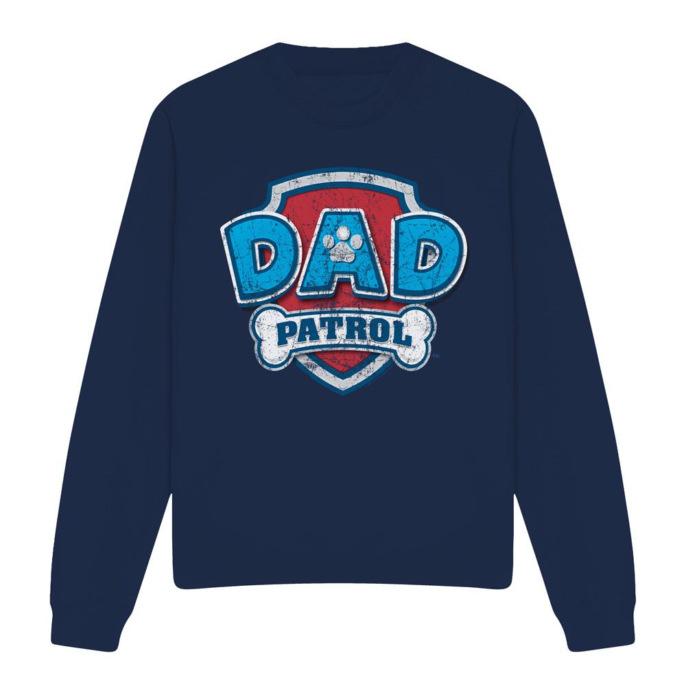 Navy - Front - Paw Patrol Unisex Adult Dad Patrol Fathers Day Sweatshirt