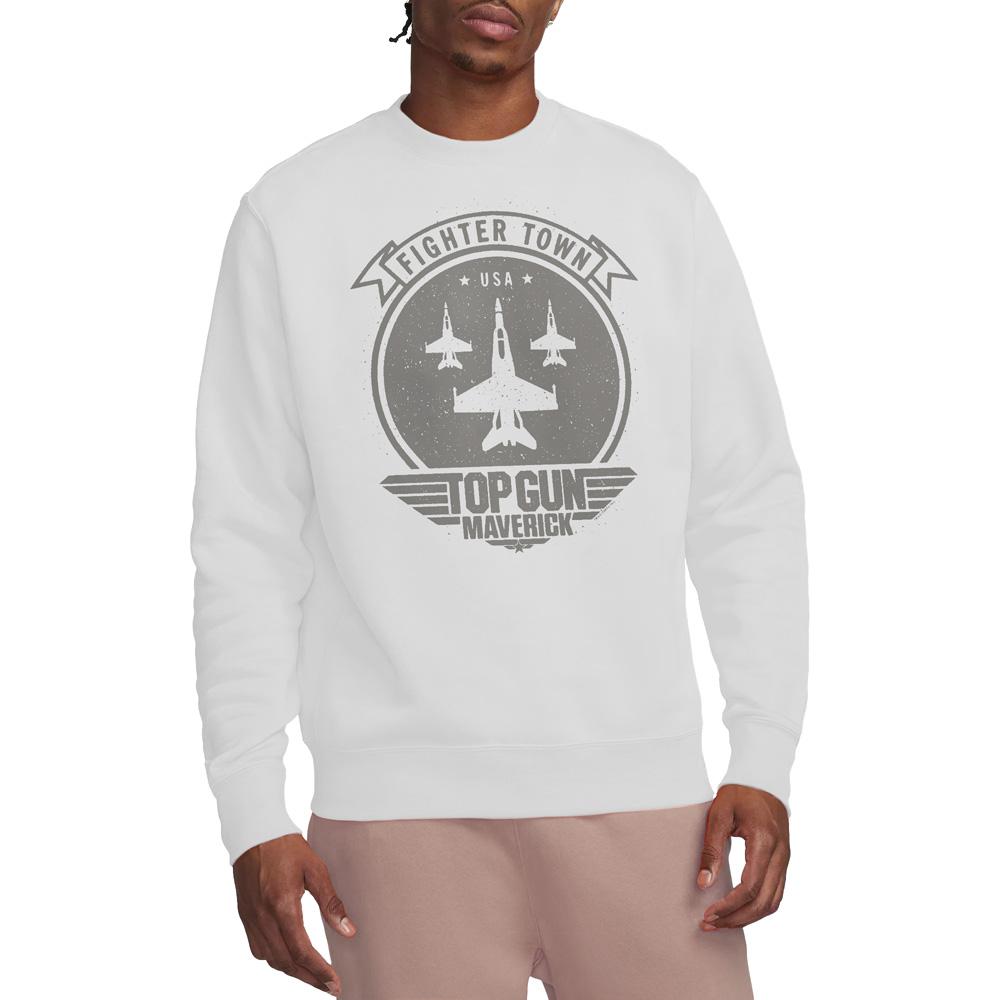 White - Lifestyle - Top Gun: Maverick, Top Gun: Maverick Unisex Adult Fighter Town Sweatshirt