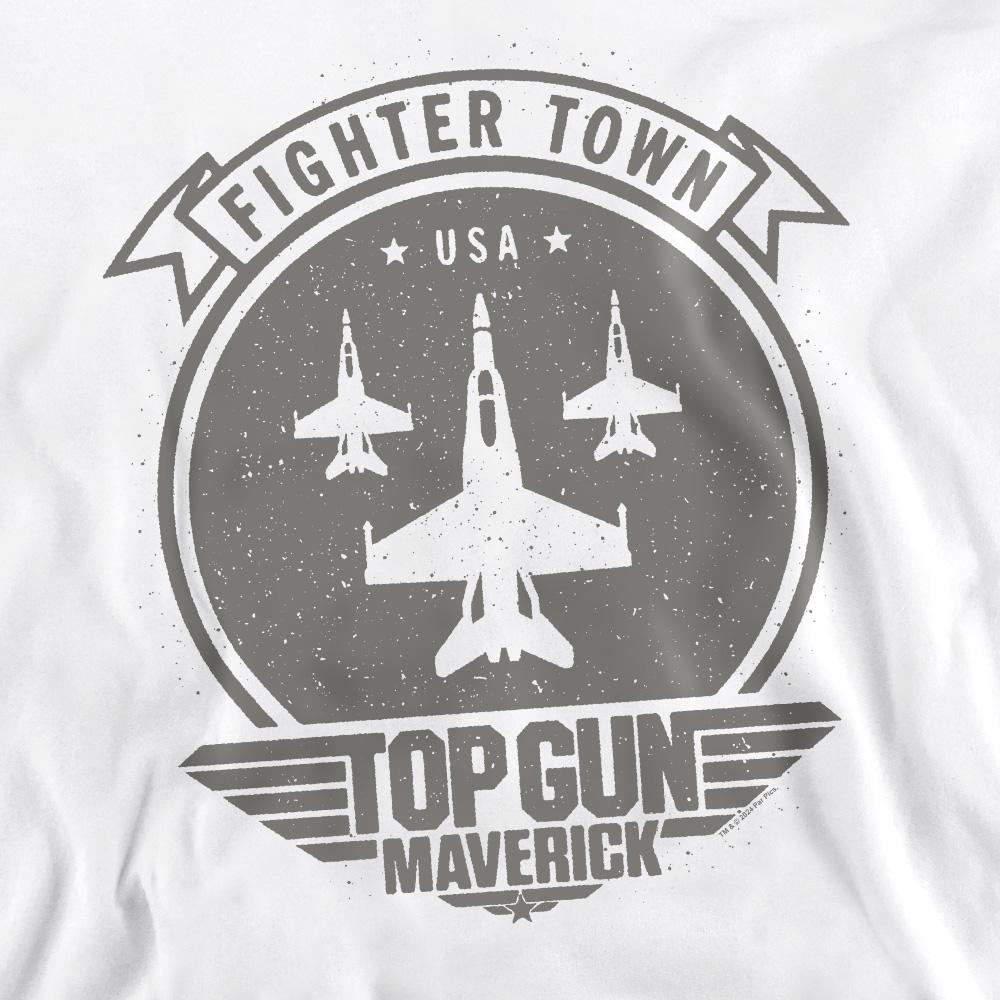 White - Pack Shot - Top Gun: Maverick, Top Gun: Maverick Unisex Adult Fighter Town Sweatshirt