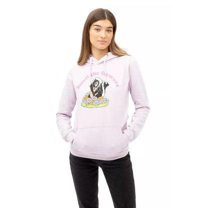 Lavender - Back - Bambi Womens-Ladies Smell The Flowers Hoodie