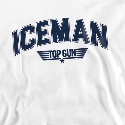 White - Side - Top Gun Unisex Adult Iceman Varsity Sweatshirt