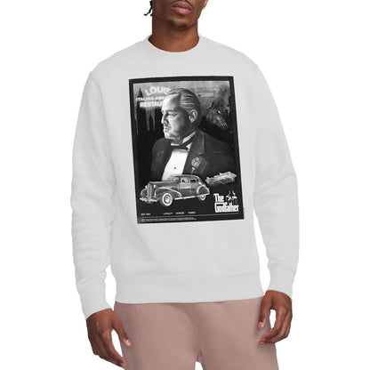 White - Lifestyle - The Godfather Unisex Adult Don Vito Corleone Poster Sweatshirt