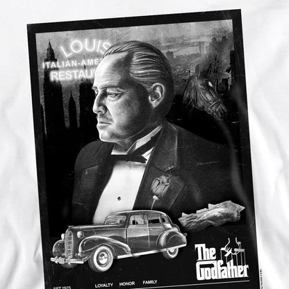 White - Pack Shot - The Godfather Unisex Adult Don Vito Corleone Poster Sweatshirt
