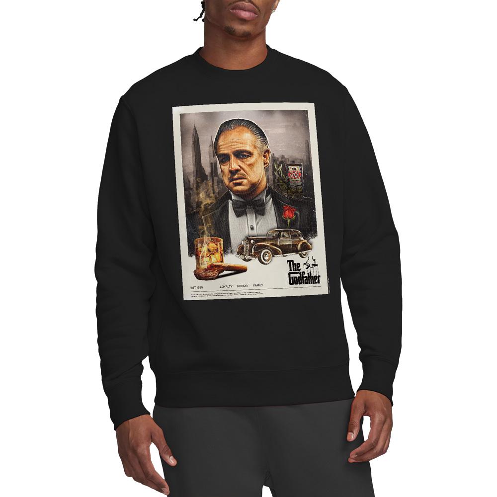 Black - Lifestyle - The Godfather Unisex Adult Vintage Poster Sweatshirt