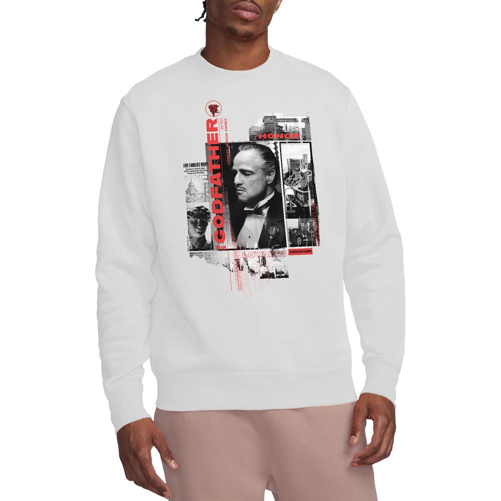 White - Lifestyle - The Godfather Unisex Adult Don Vito Corleone Collage Sweatshirt