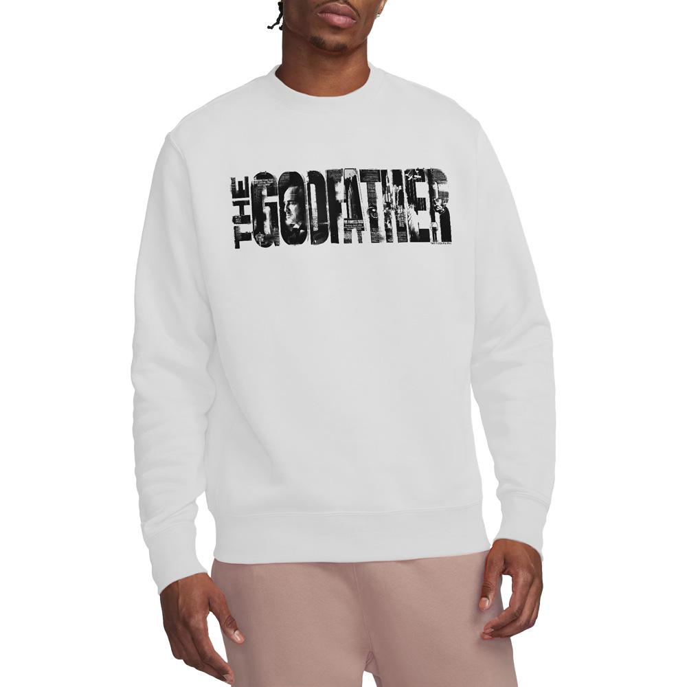 White - Lifestyle - The Godfather Unisex Adult Newspaper Logo Sweatshirt