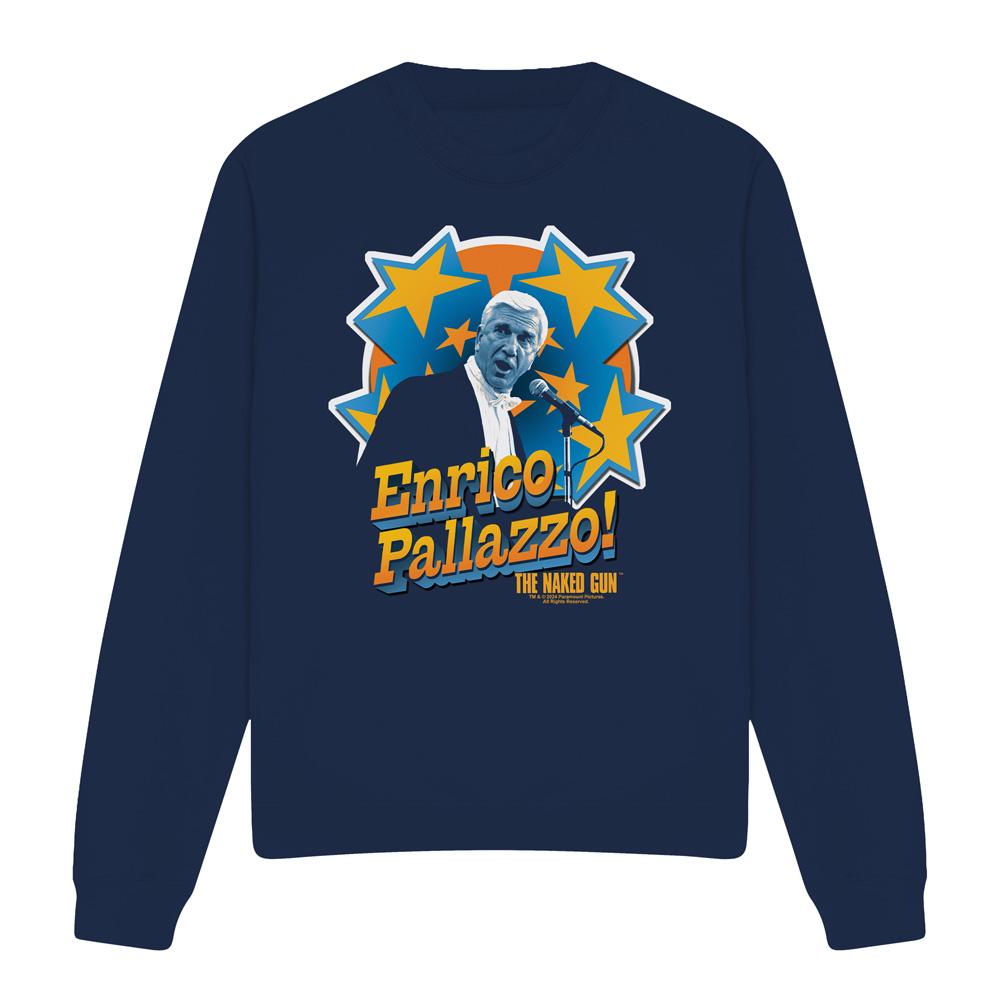 Navy - Front - The Naked Gun Unisex Adult It´s Enrico Pallazzo Sweatshirt
