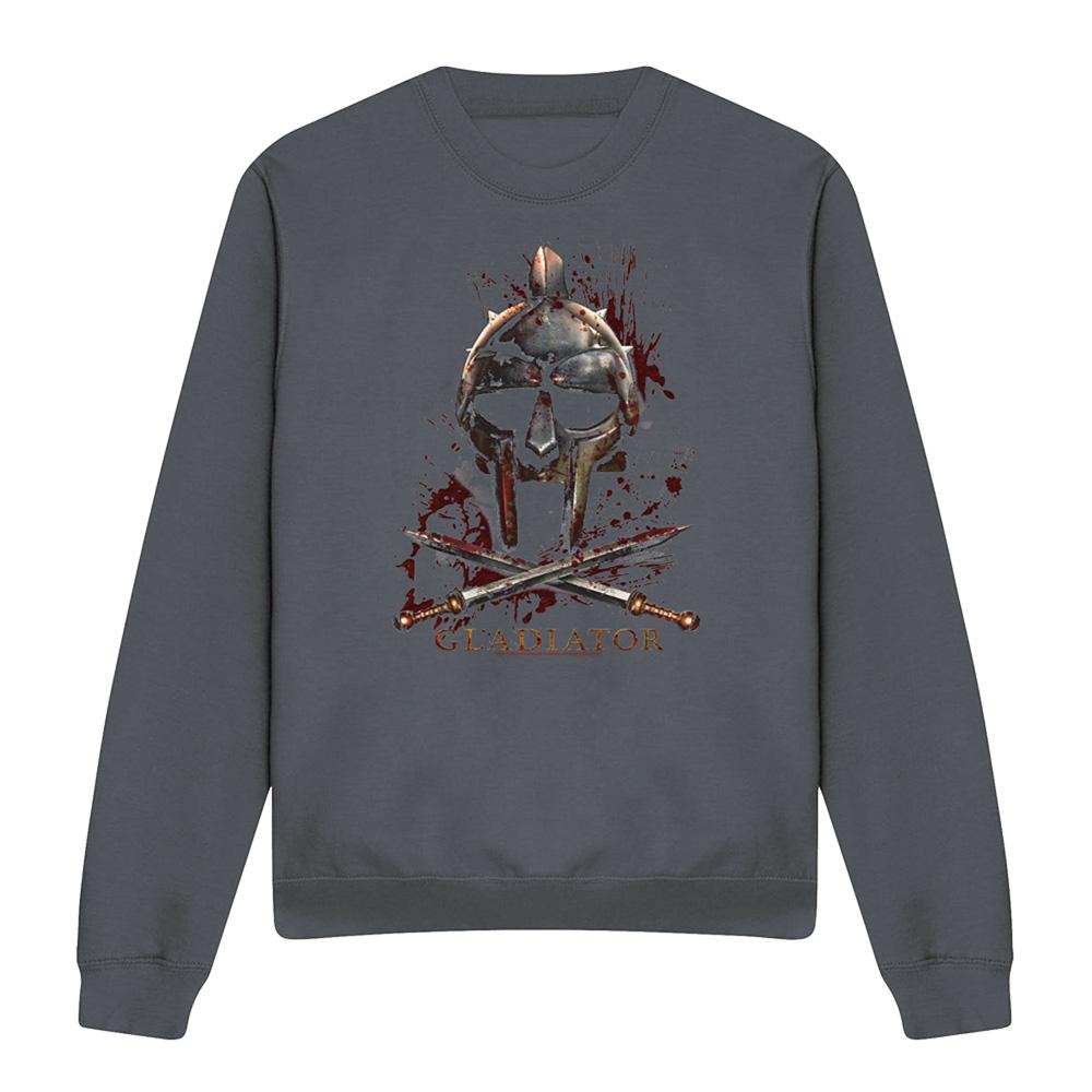 Charcoal - Front - Gladiator Unisex Adult Helmet Sweatshirt