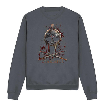 Charcoal - Front - Gladiator Unisex Adult Helmet Sweatshirt