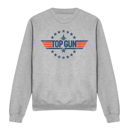 Sport Heather - Front - Top Gun Unisex Adult Star Logo Sweatshirt