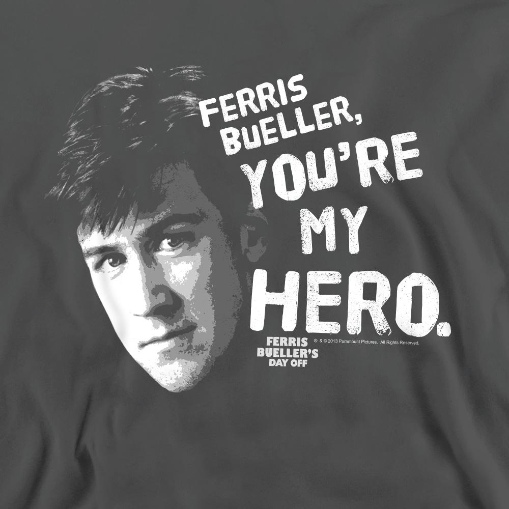 Charcoal - Pack Shot - Ferris Bueller´s Day Off Unisex Adult My Hero Sweatshirt