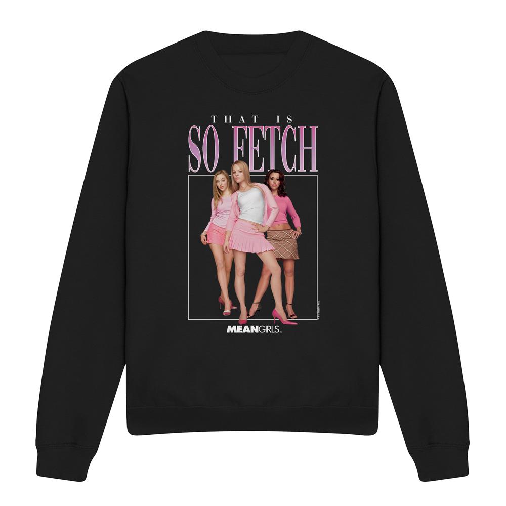 Black - Front - Mean Girls Unisex Adult So Fetch 90s Sweatshirt
