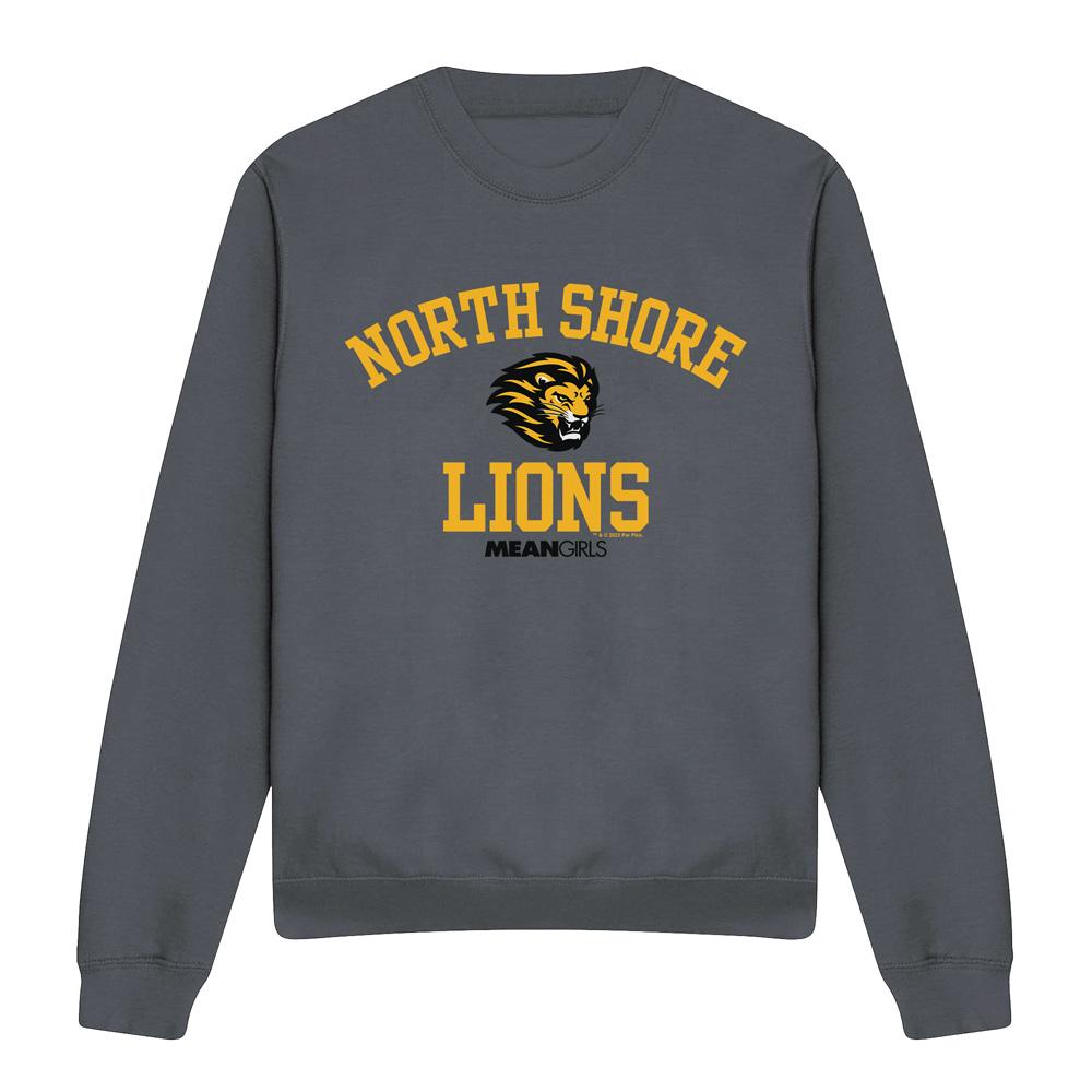 Charcoal - Front - Mean Girls Unisex Adult North Shore Lions Sweatshirt