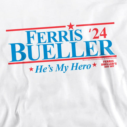 White - Pack Shot - Ferris Bueller´s Day Off Unisex Adult 2024 President Sweatshirt
