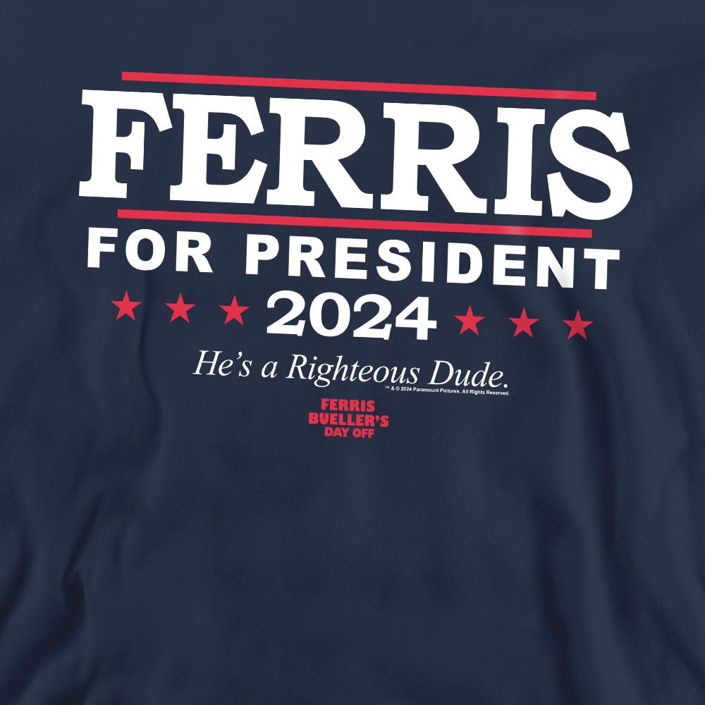 Navy - Pack Shot - Ferris Bueller´s Day Off Unisex Adult Ferris For President Sweatshirt