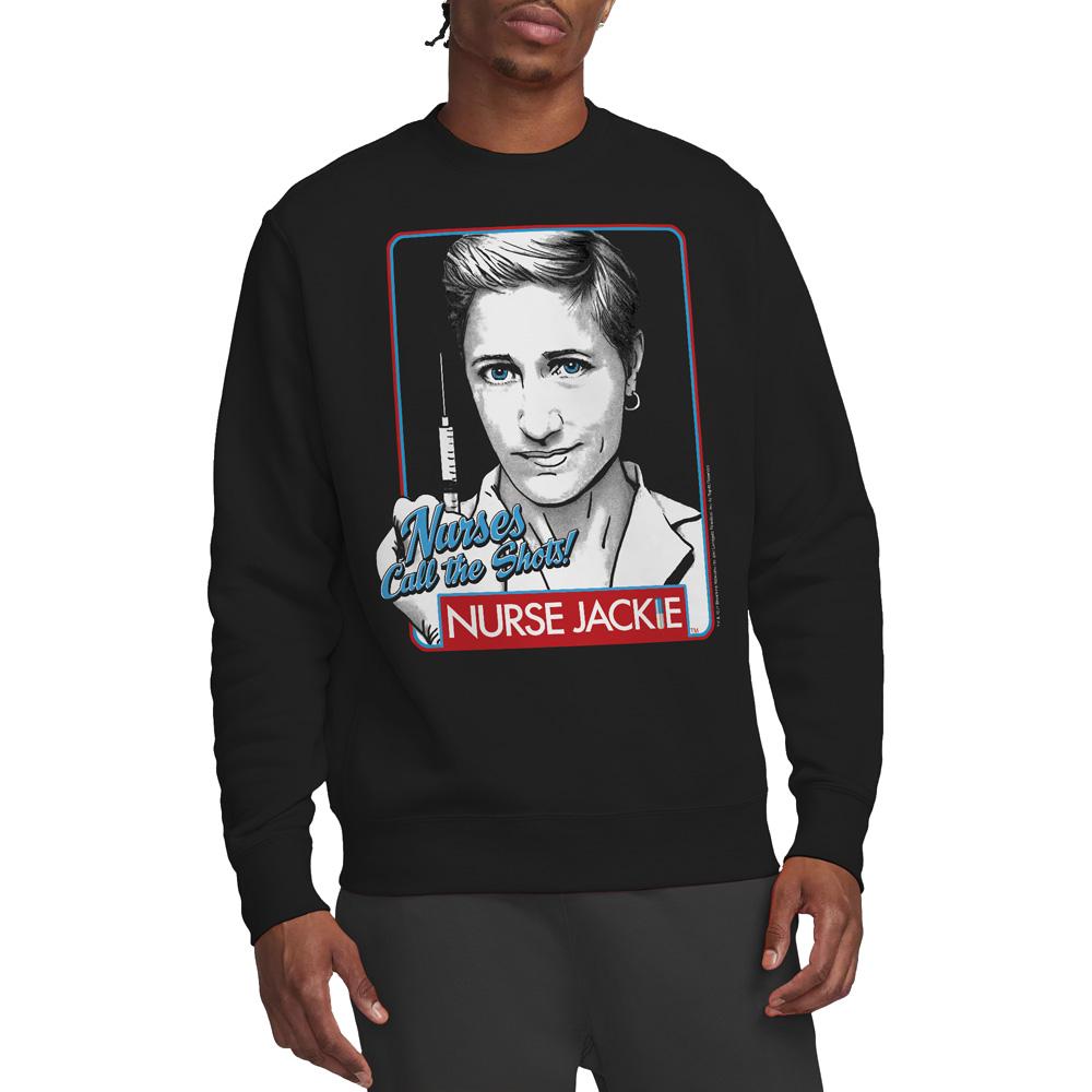 Black - Lifestyle - Nurse Jackie Unisex Adult Nurses Call The Shots Sweatshirt