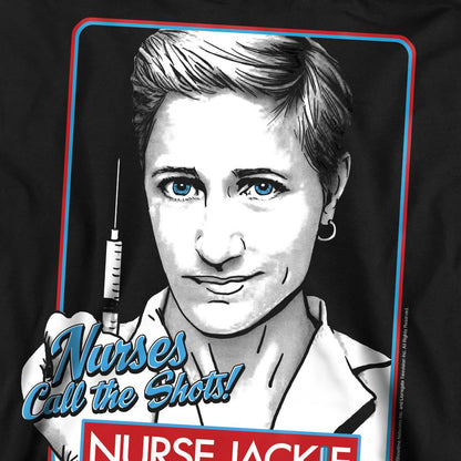 Black - Pack Shot - Nurse Jackie Unisex Adult Nurses Call The Shots Sweatshirt