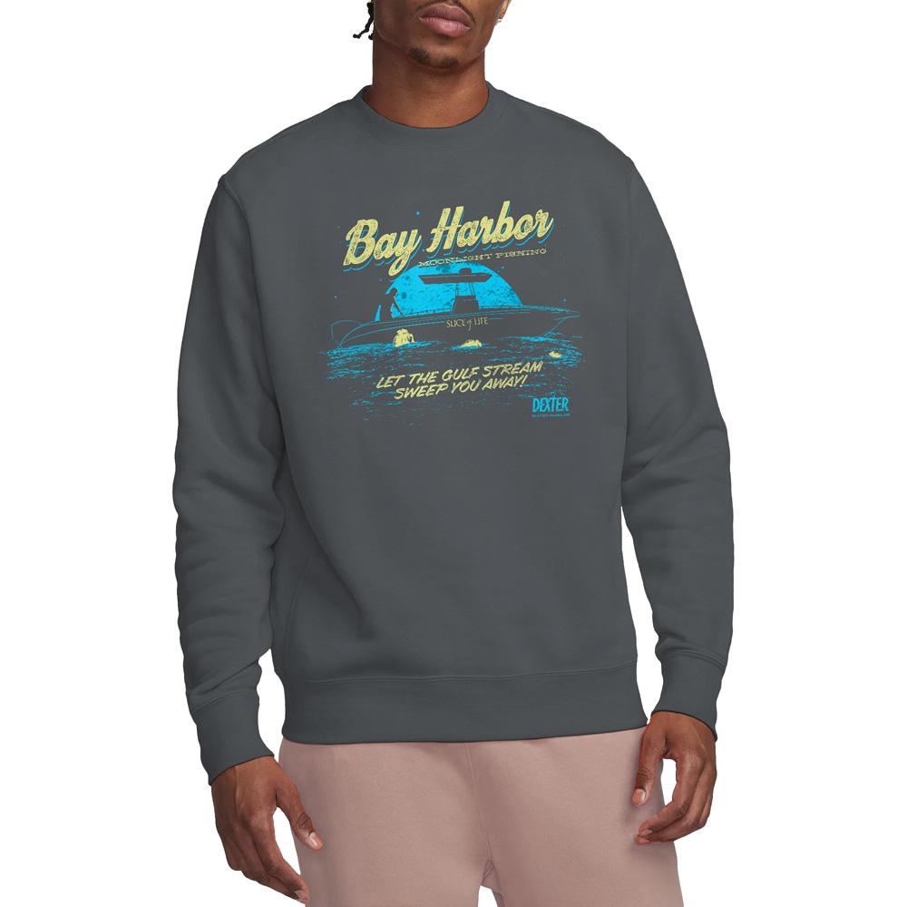 Charcoal - Lifestyle - Dexter Unisex Adult Moonlight Fishing Sweatshirt