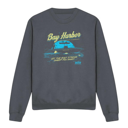 Charcoal - Front - Dexter Unisex Adult Moonlight Fishing Sweatshirt