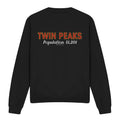 Black - Front - Twin Peaks Unisex Adult Population Sweatshirt