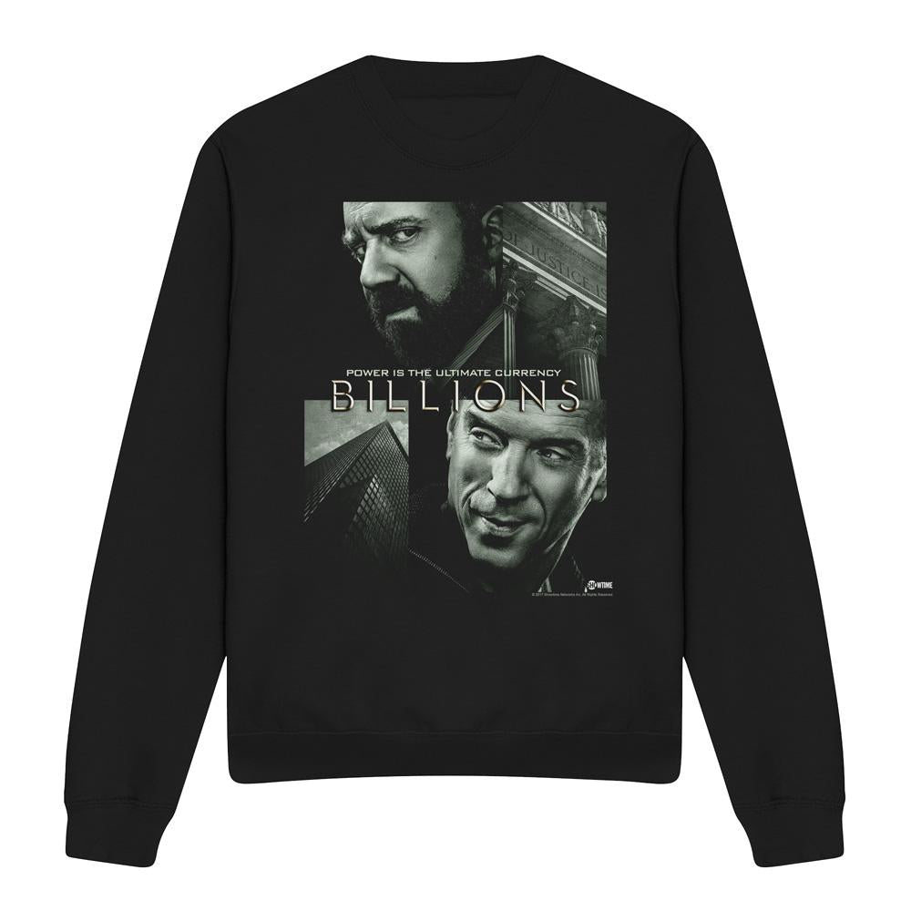 Black - Front - Billions Unisex Adult Currency Poster Sweatshirt
