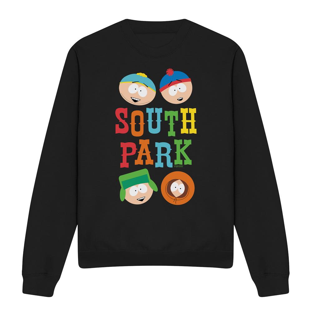 Black - Front - South Park Unisex Adult Best Buds Sweatshirt