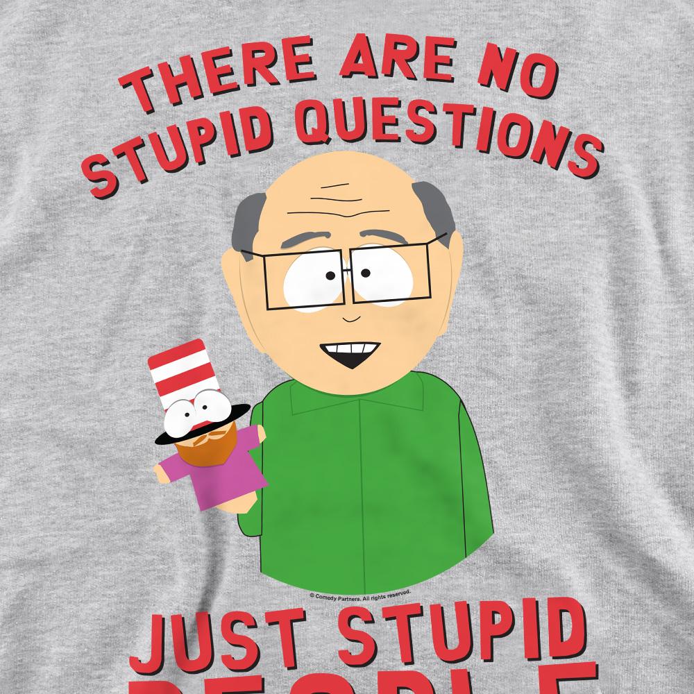 Sport Heather - Pack Shot - South Park Unisex Adult No Stupid Questions Sweatshirt